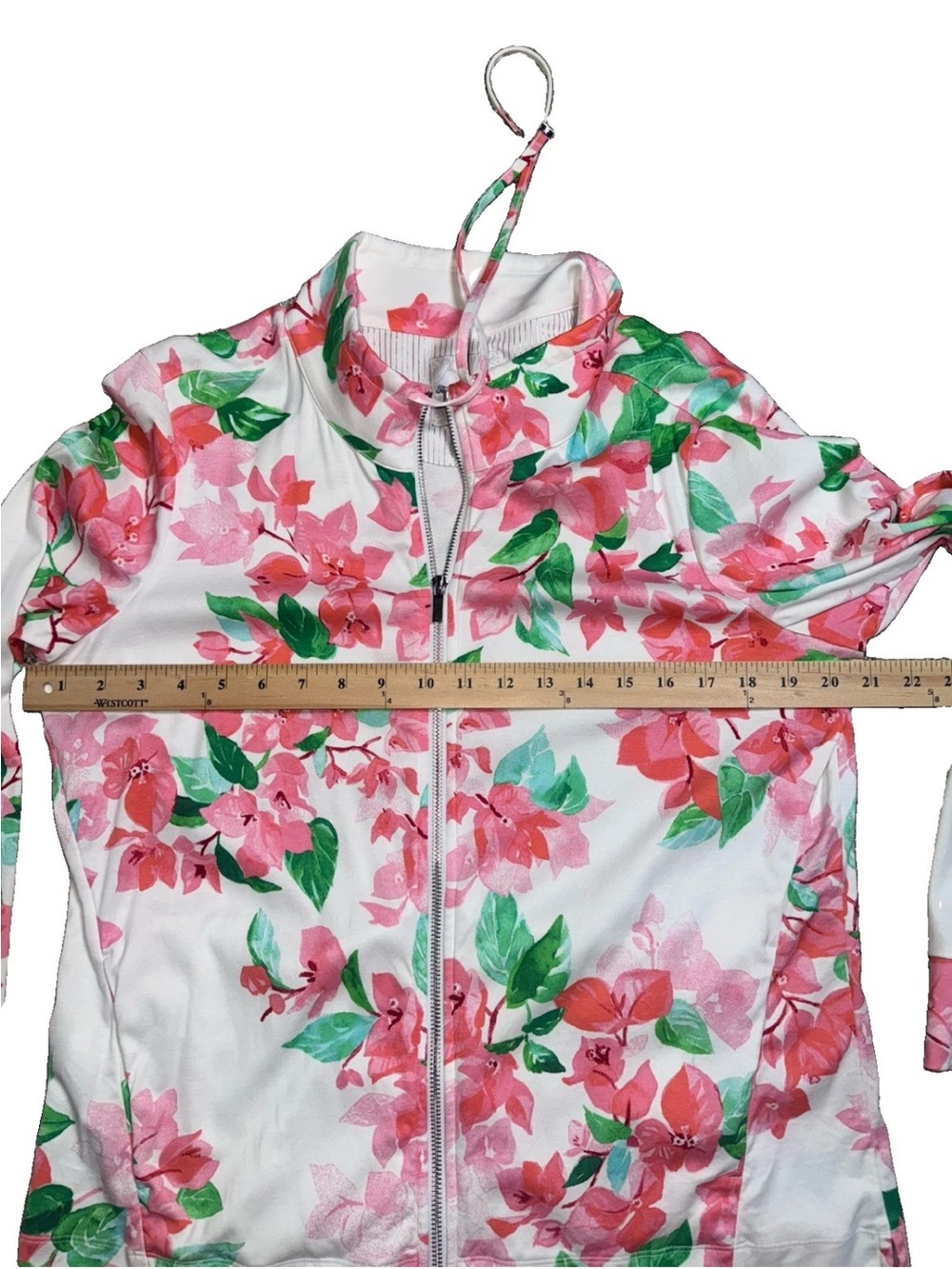 Tommy Bahama Pink & Green Floral Bomber Jacket - Picture 6 of 9